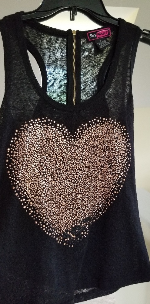 Black tank top